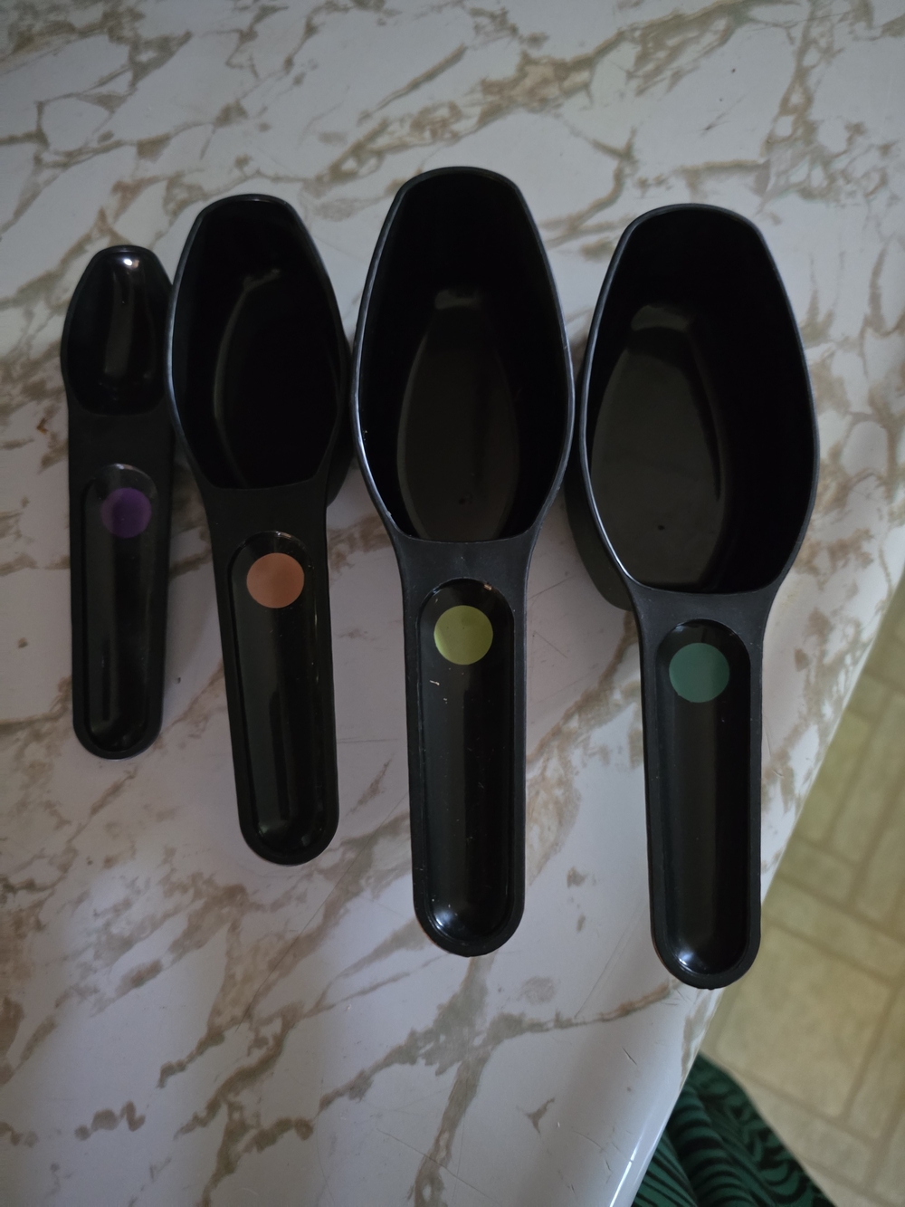 Black Portion Scoops - Set of 4
